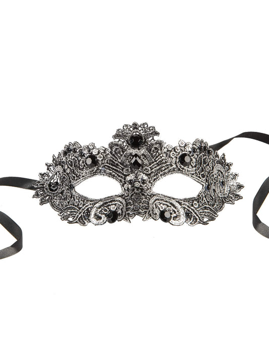 Détail des pierres et de la dentelle du loup antique pour adulte