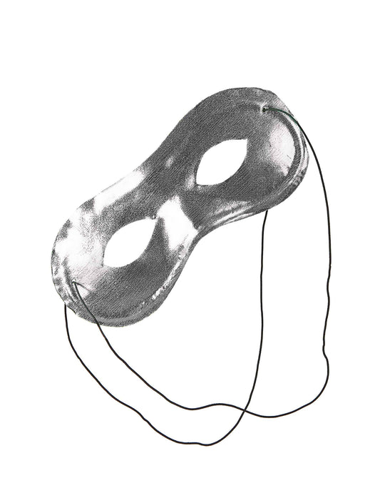 Loup métallisé argent adulte