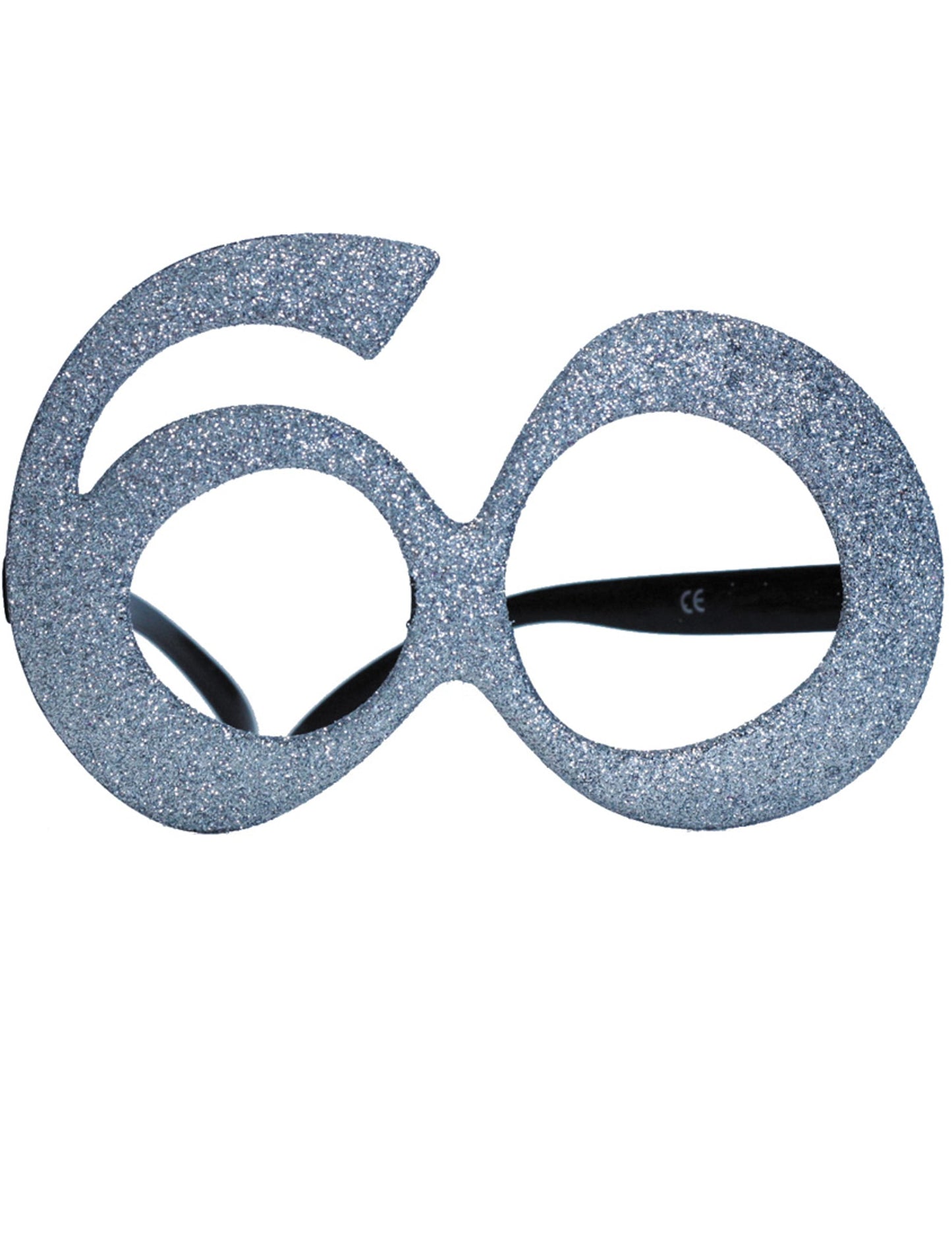 Lunettes 60 ans pour adulte argentées à paillettes