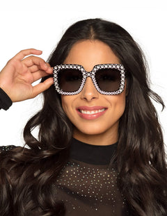 Lunettes avec Strass et Pailettes