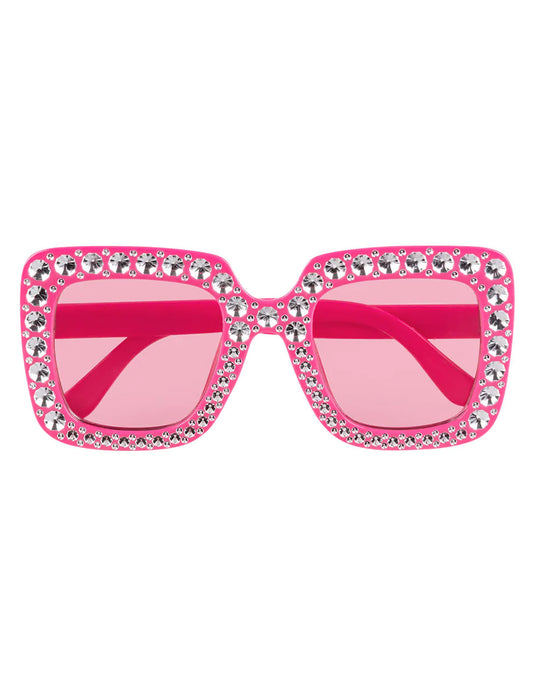 Roze bril bling bling