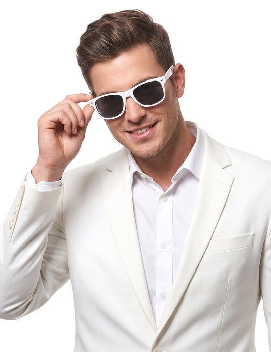 Lunettes blues blanche adulte
