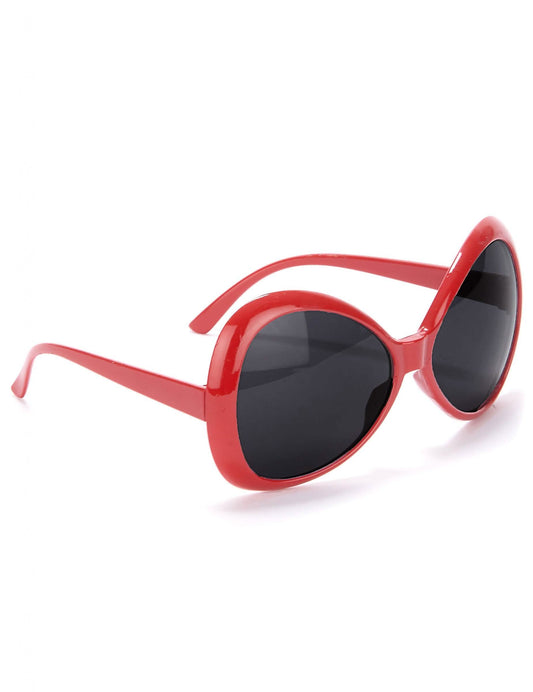 Lunettes disco adulte rouge