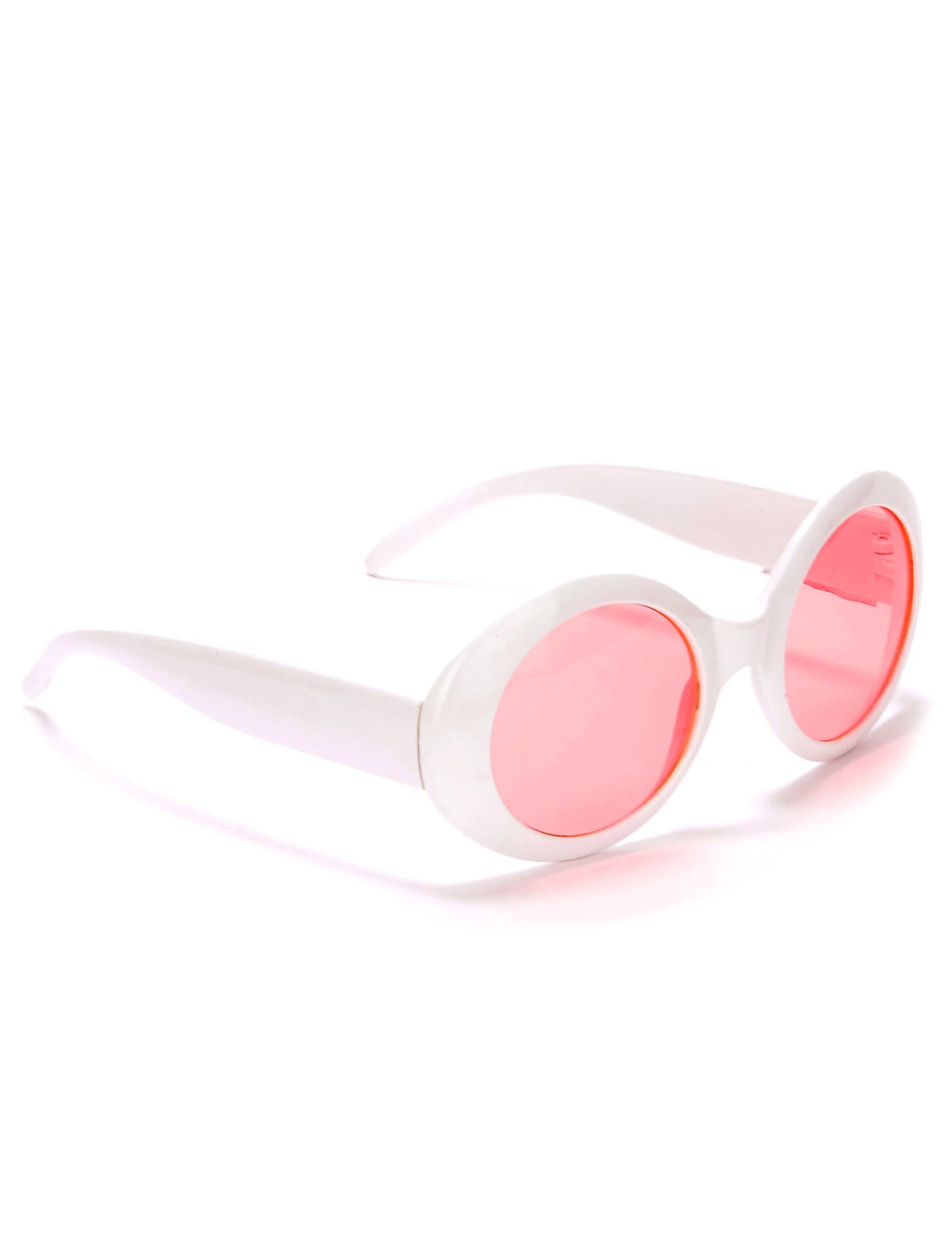 Lunettes rondes blanches plastique adulte