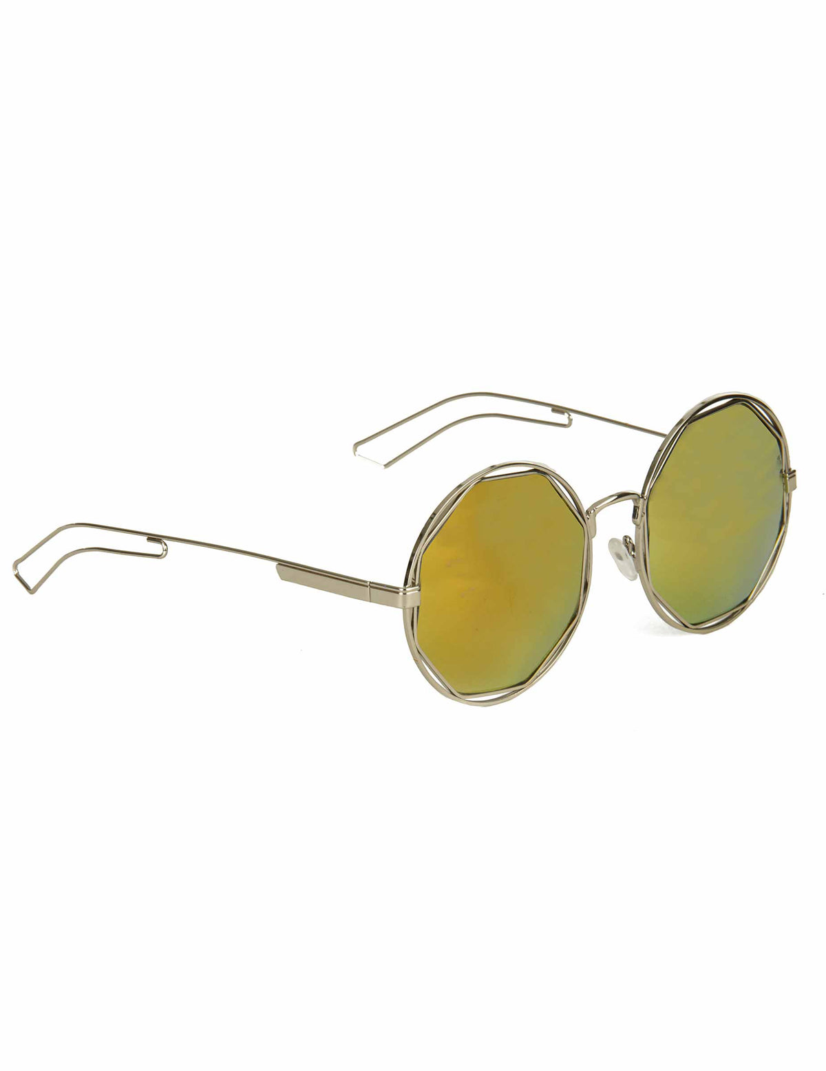 Lunettes rondes rétro métalliques argentées adulte