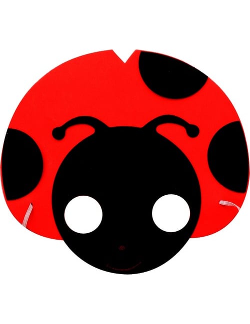 Masque coccinelle pour enfant rouge et noir à pois
