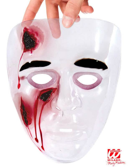 Détail des blessures sanglantes du masque plaies saignantes pour adulte