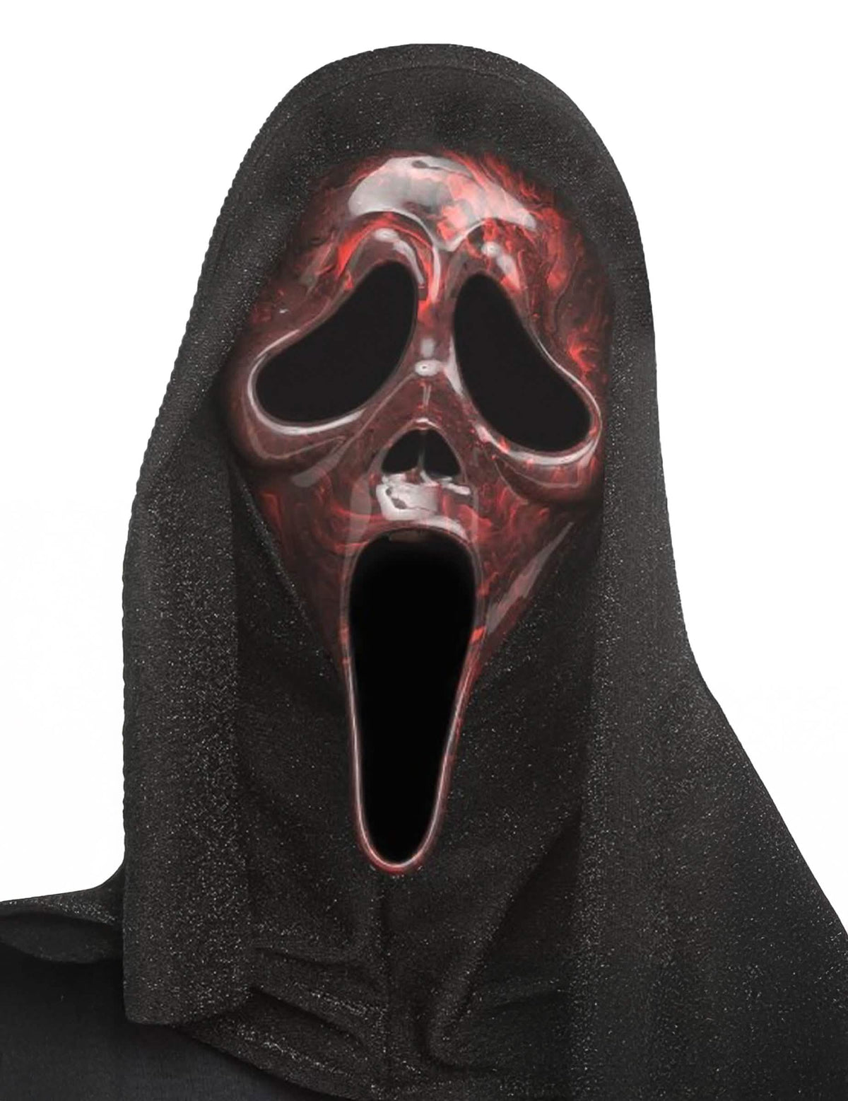 Scream™ rood gemarmerd masker volwassenen