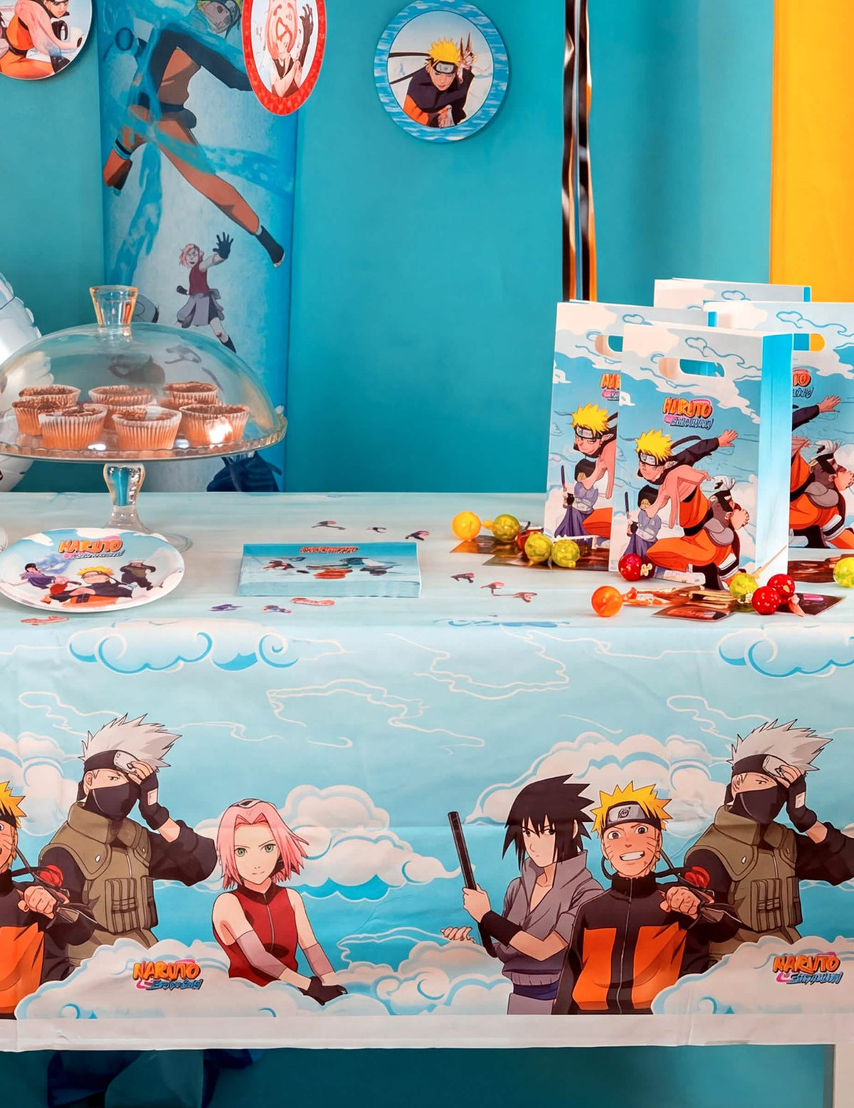 Recycleerbare papieren tafelkleed Naruto Shippuden™ 136 x 228 cm