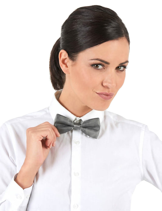Noeud papillon argent adulte