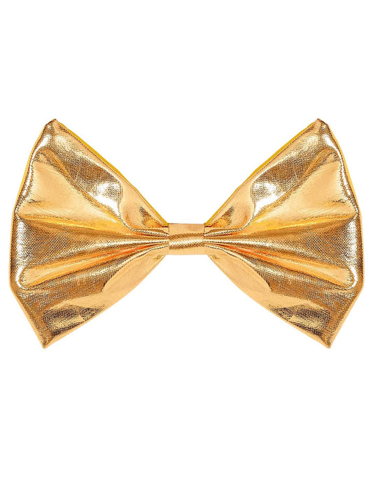 Vue de face du noeud papillon doré pour adulte