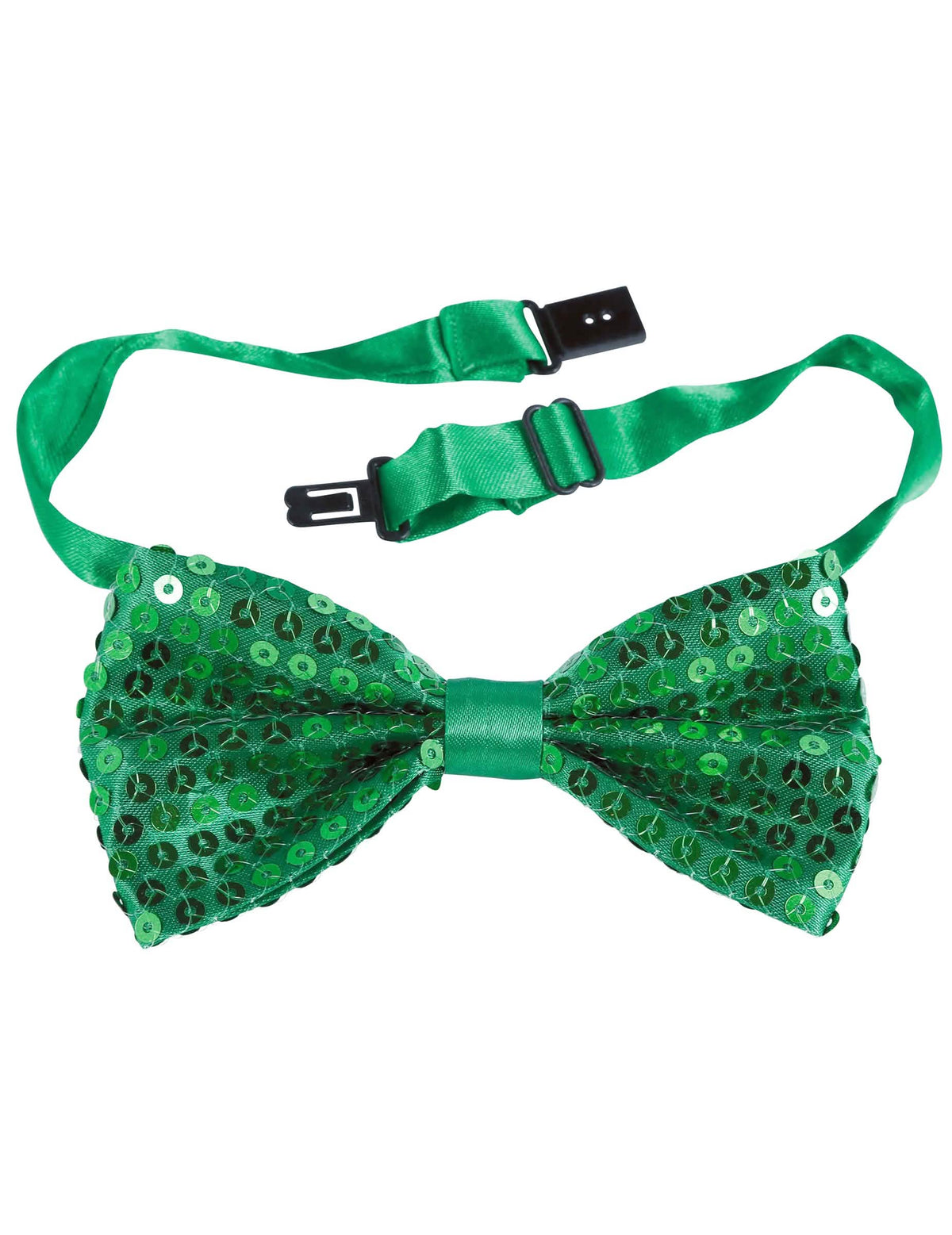 Noeud papillon vert sequins adulte