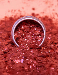 Maquillage Rouge à Paillettes