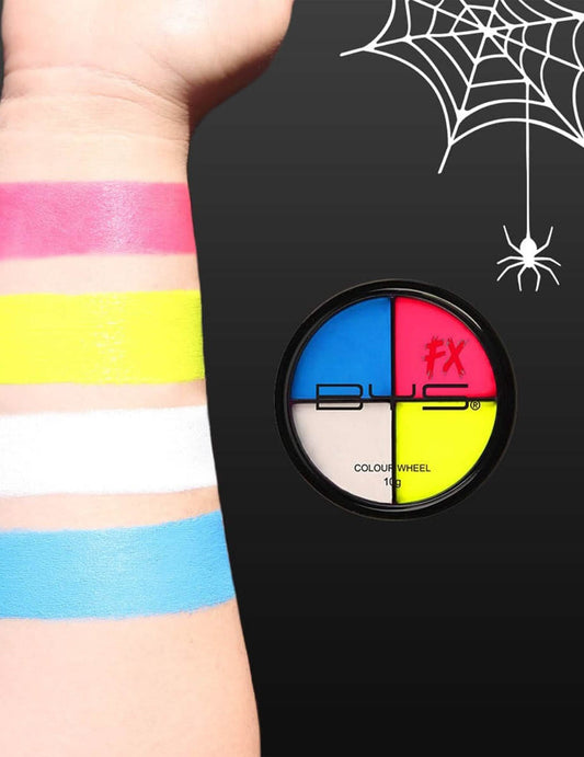 Schminkpalet 4 neon kleuren 10 g