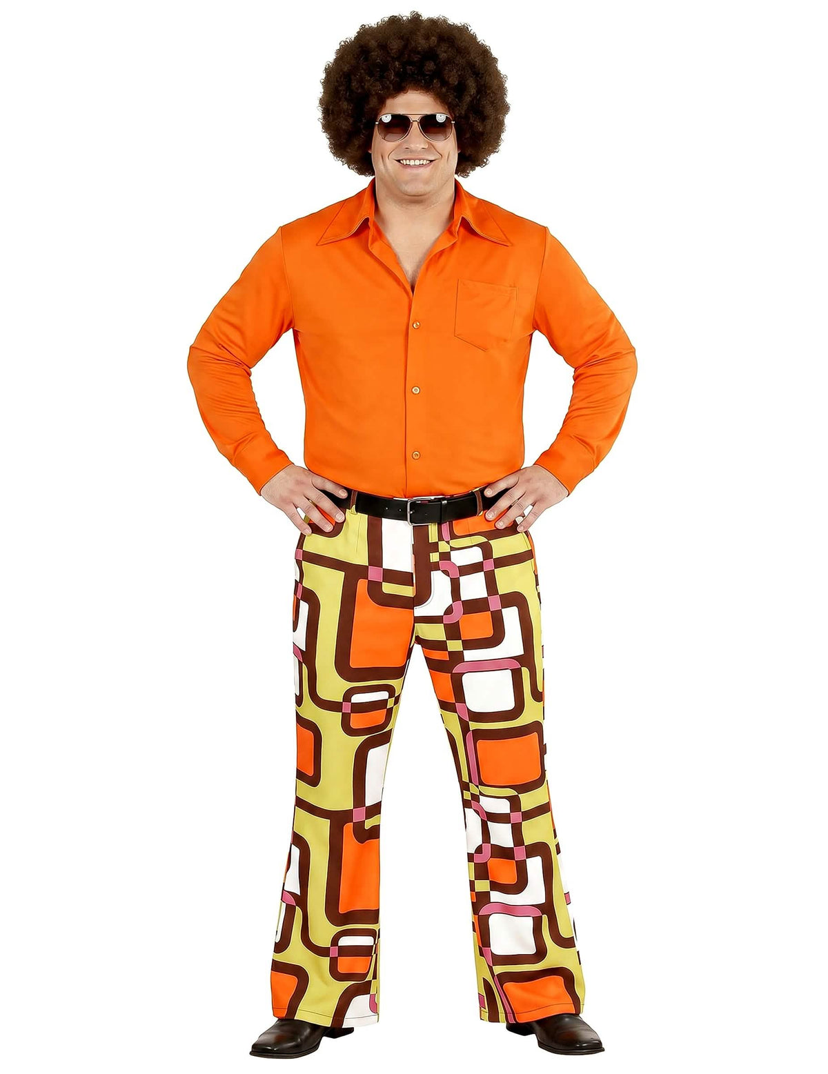 Pantalon groovy géométrique années 70 homme