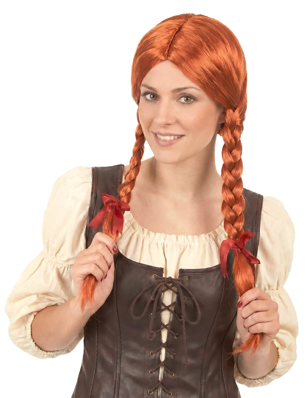 Blonde pruik met vlechten voor vrouwen