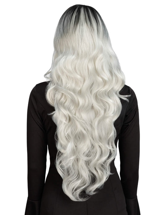 Perruque ombré blanc et noir luxe femme