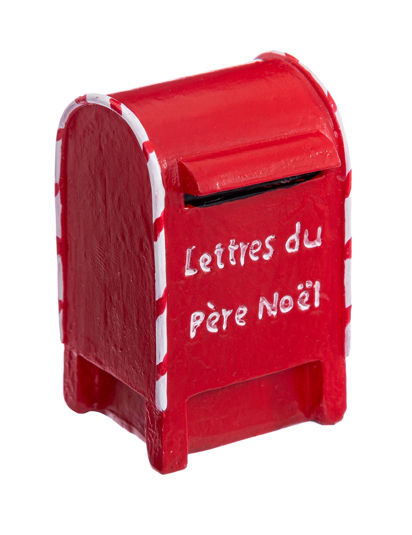 Petite boite aux lettres Père Noël pour village rouge et blanche
