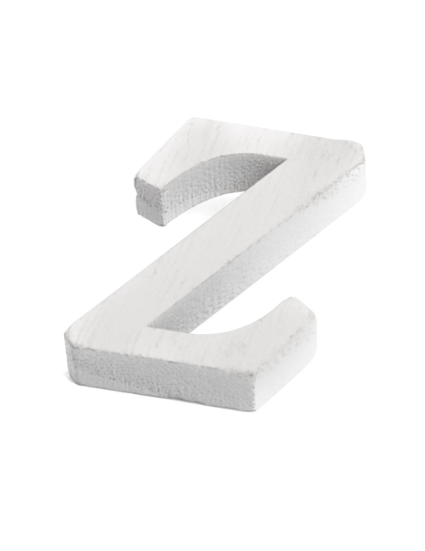 Petite lettre Z en bois pour mariage blanc