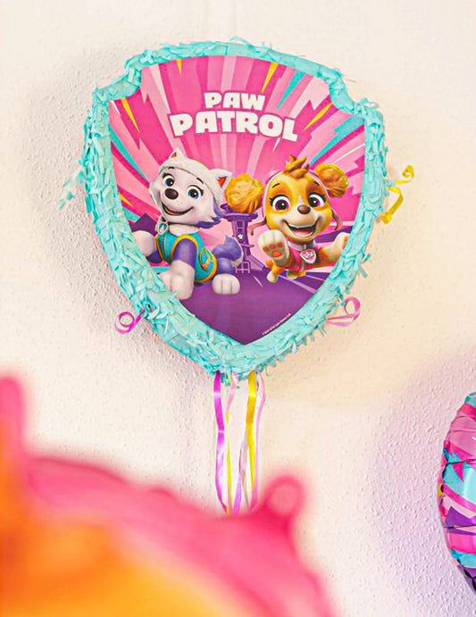 Piñata rose à tirer Pat'patrouille™ 33 x 38 cm