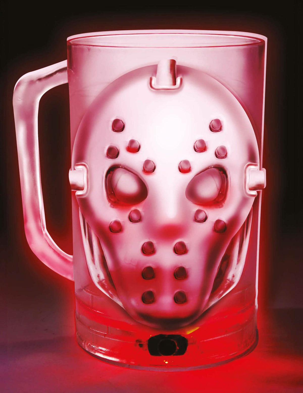 Détail de l'éclairage LED rouge de la pinte assassin