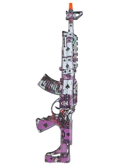 Vue de profil du pistolet mitrailleur joker fou