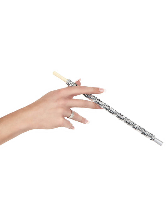 Mise en situation du porte cigarette à sequins pour adulte