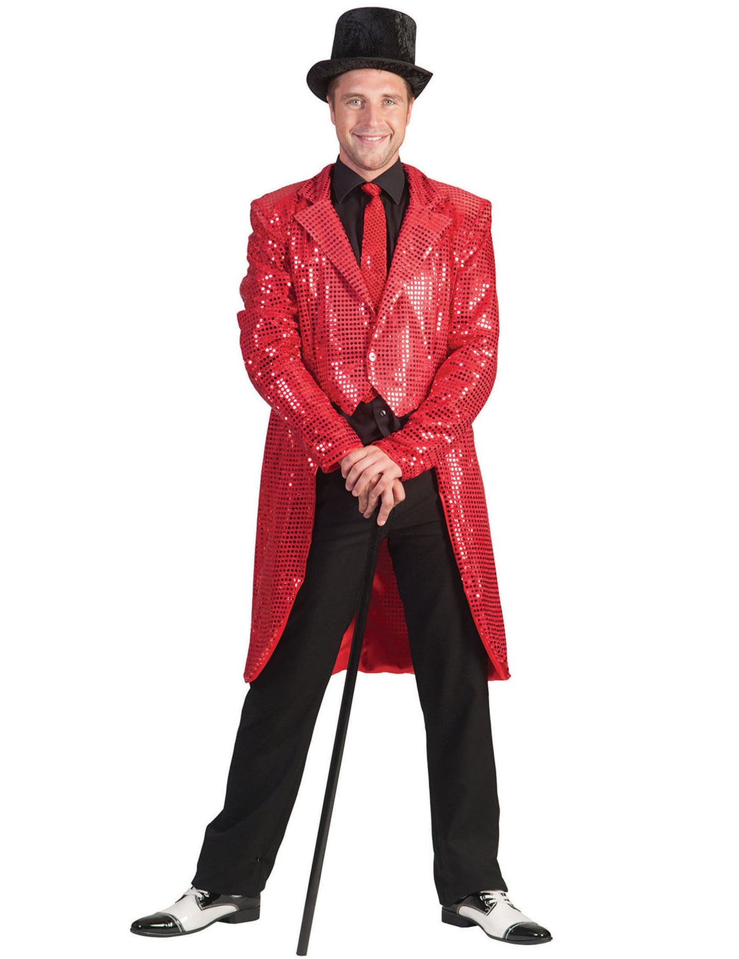 Queue de pie à sequins pour homme rouge