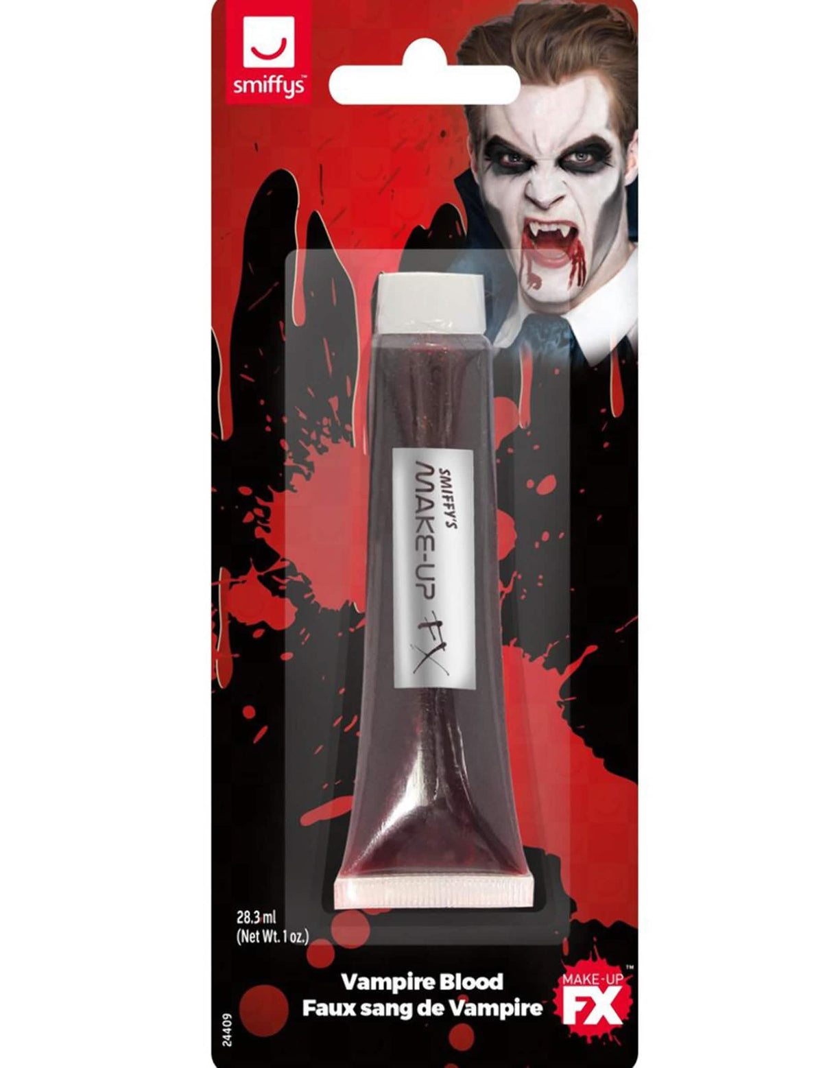 Sang en tube de vampire pour adulte rouge 28,3ml