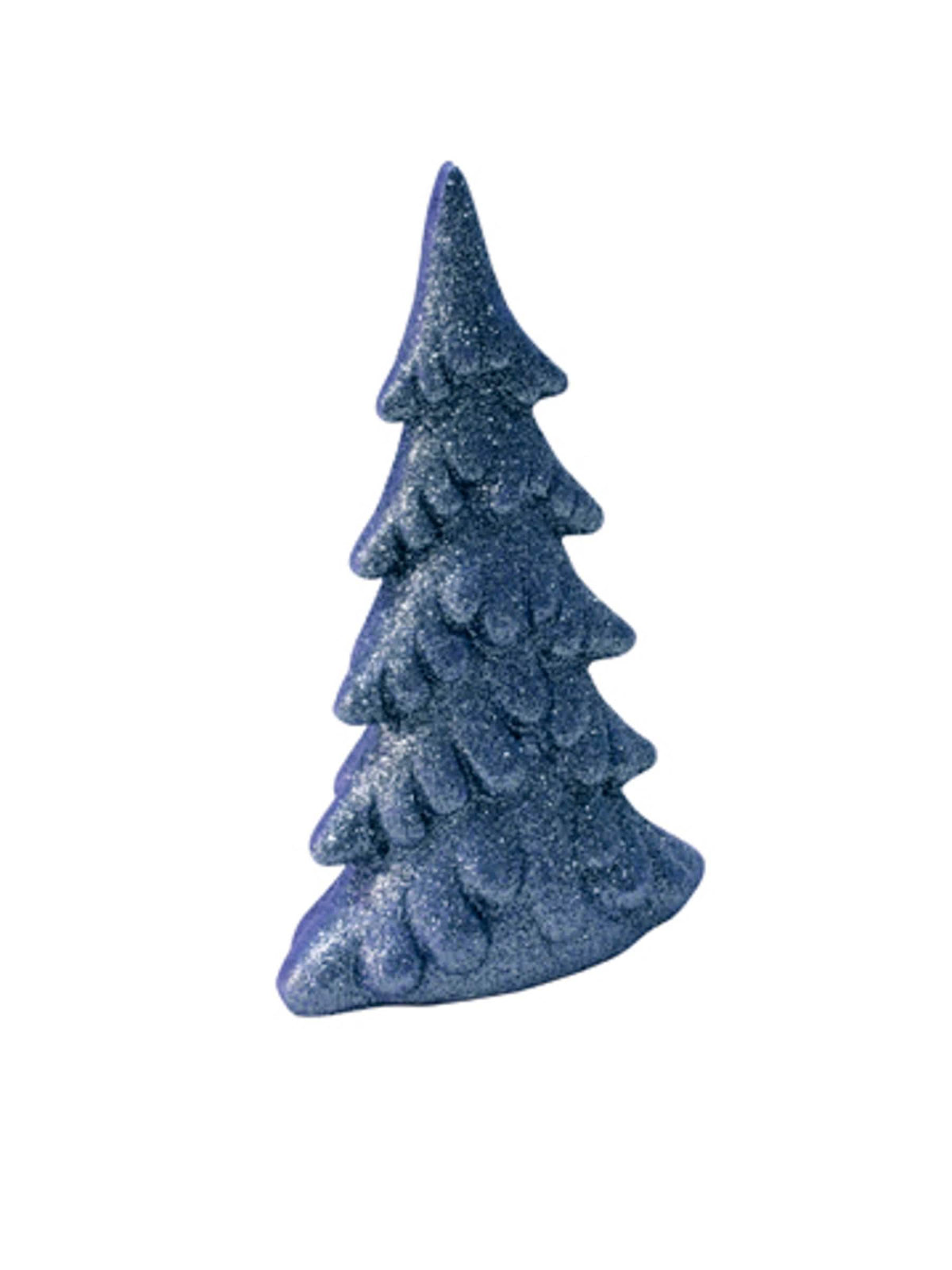 Sapin en résine pailleté bleu marine