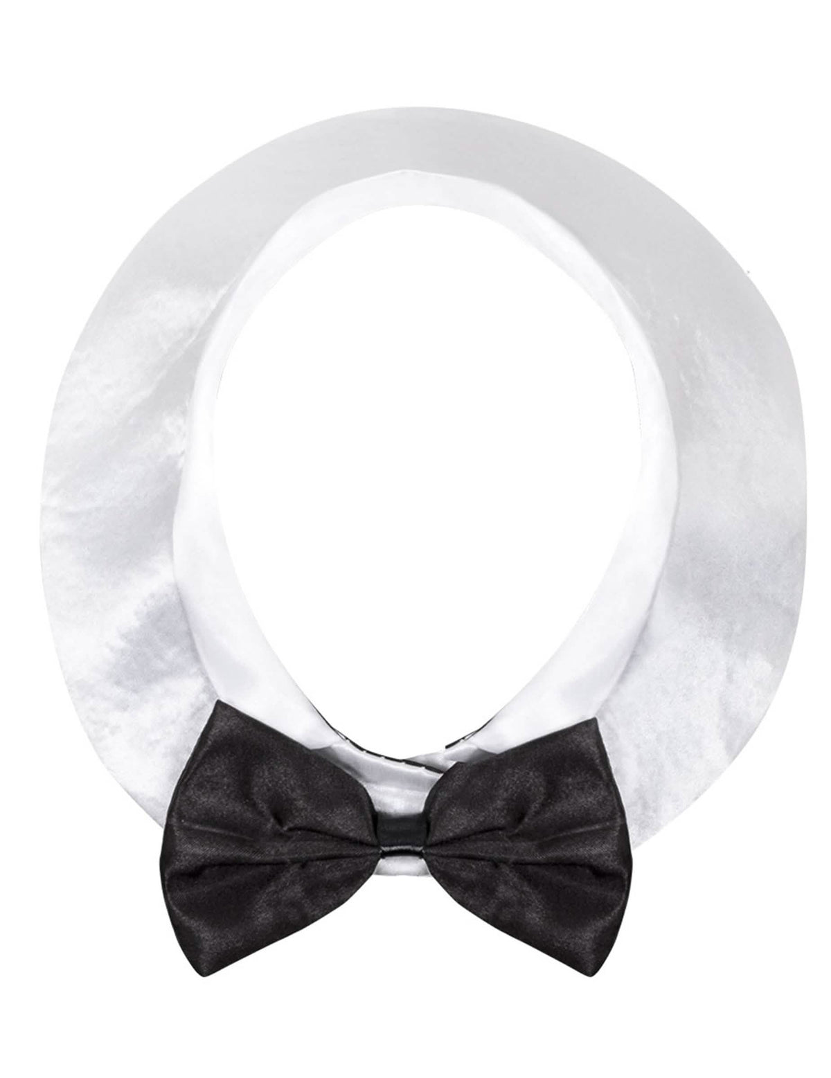 Col blanc avec nœud papillon noir du set lapin sexy pour adulte