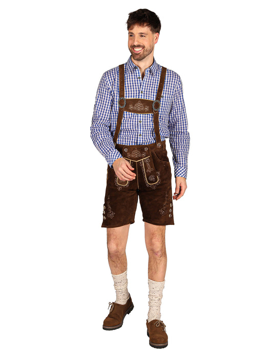 Traditionele Beierse short donkerbruin premium heren