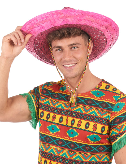 Sombrero mexicain rose adulte