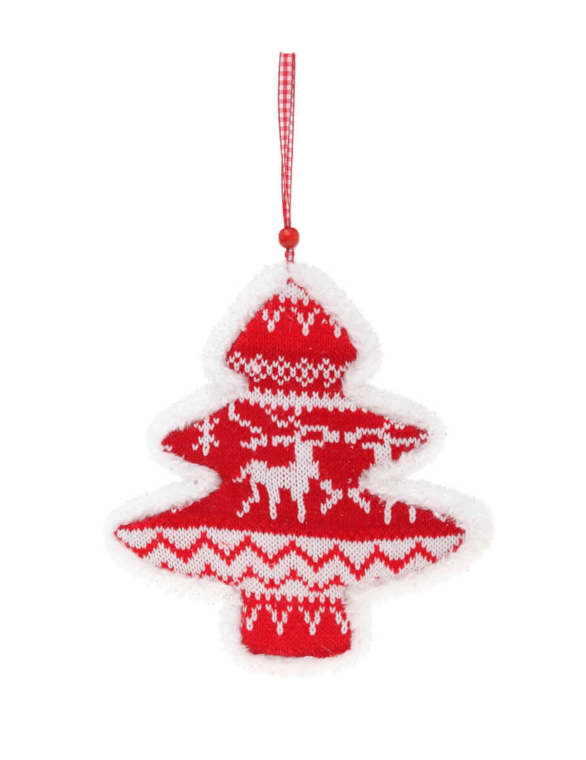 Suspension motif pull de Noël pour sapin rouge et blanc