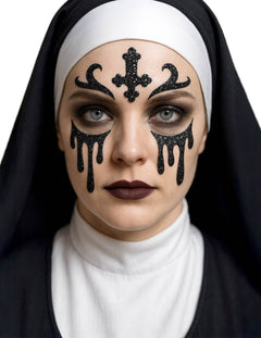 Halloween-schmink met glitters