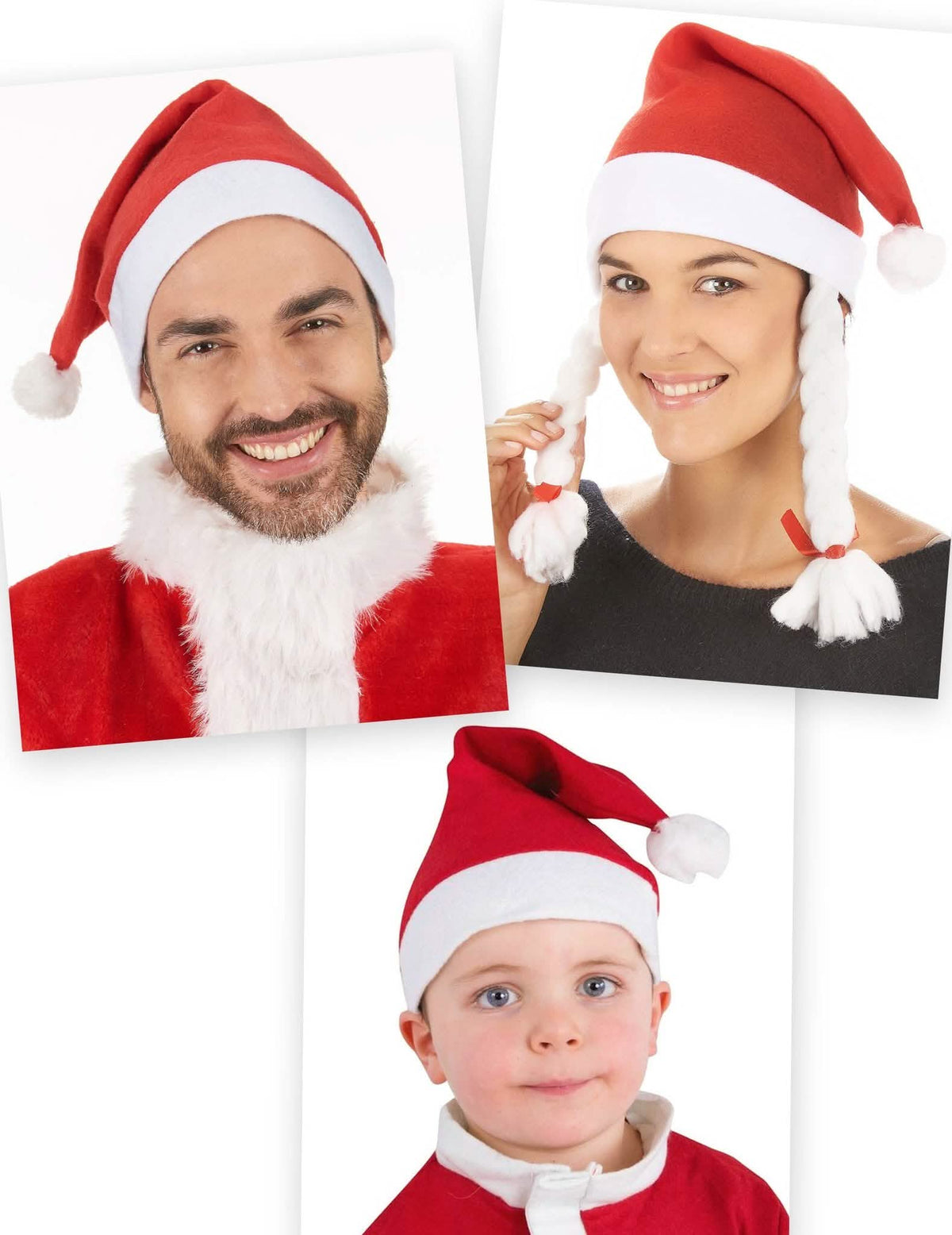 Set kerstman mutsen