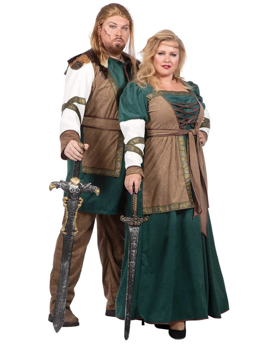 Viking krijgers koppelkostuum voor volwassenen