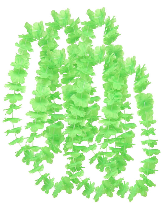 12 Colliers Hawaï vert adulte