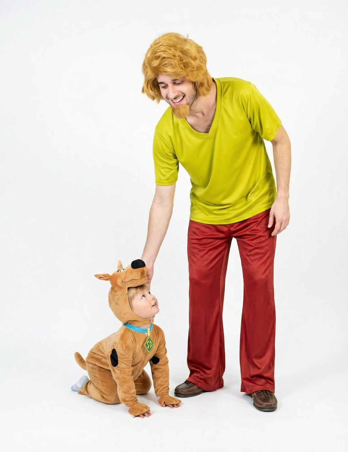 Shaggy™ en Scooby-Doo™ koppelkostuum voor vader en zoon