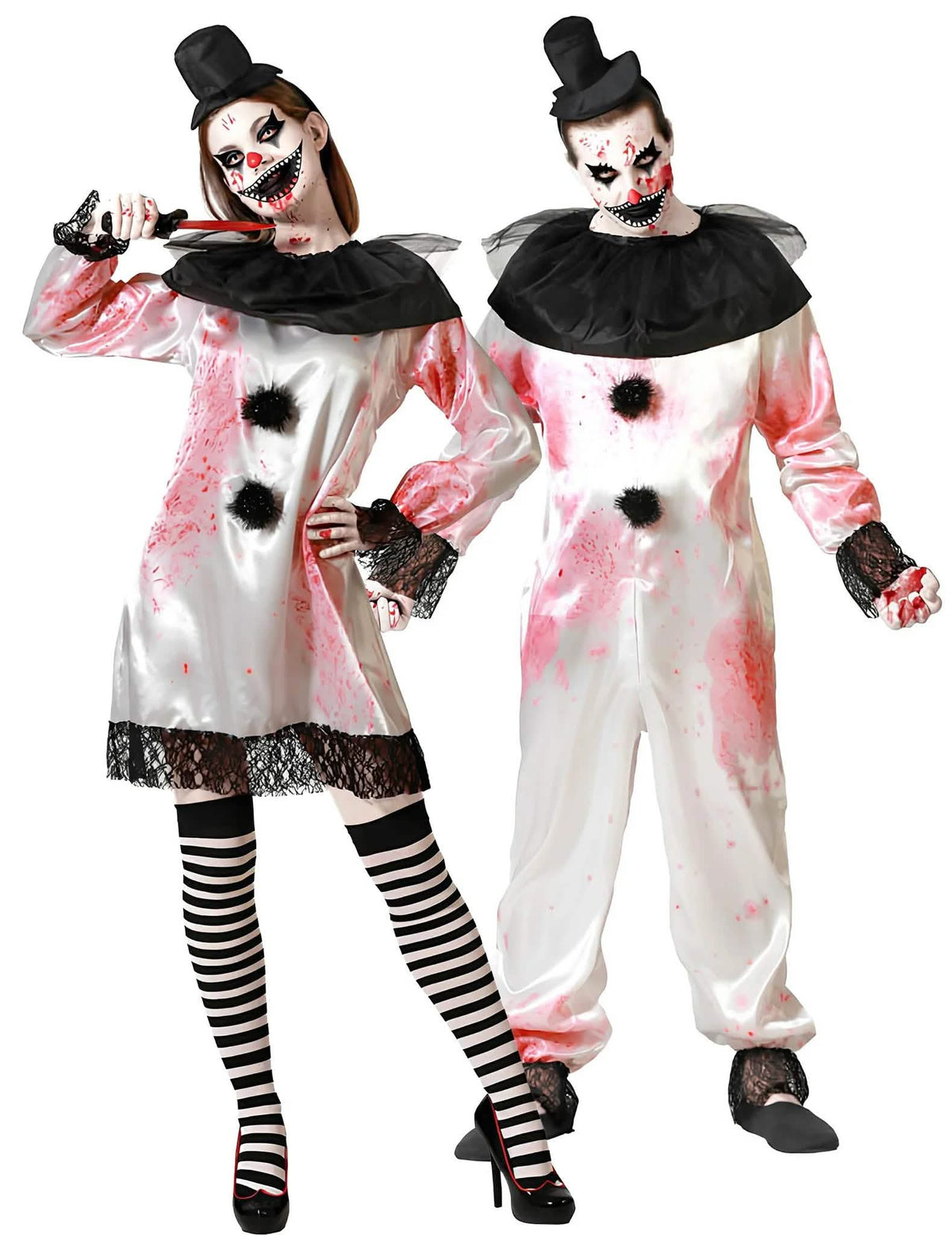 Déguisement de couple Pierrot assassin adulte Halloween
