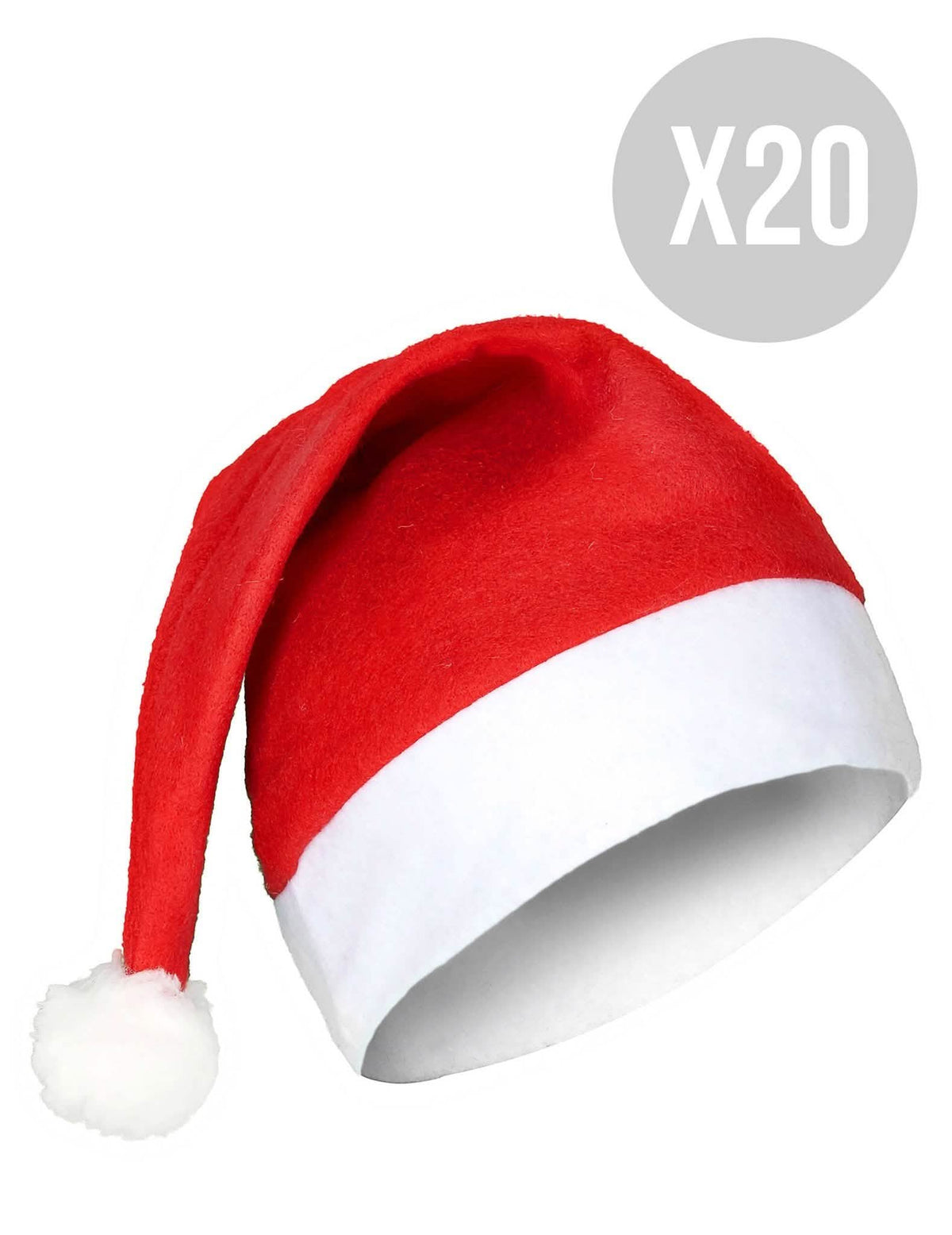 Pack 20 bonnets de Noël standard adulte