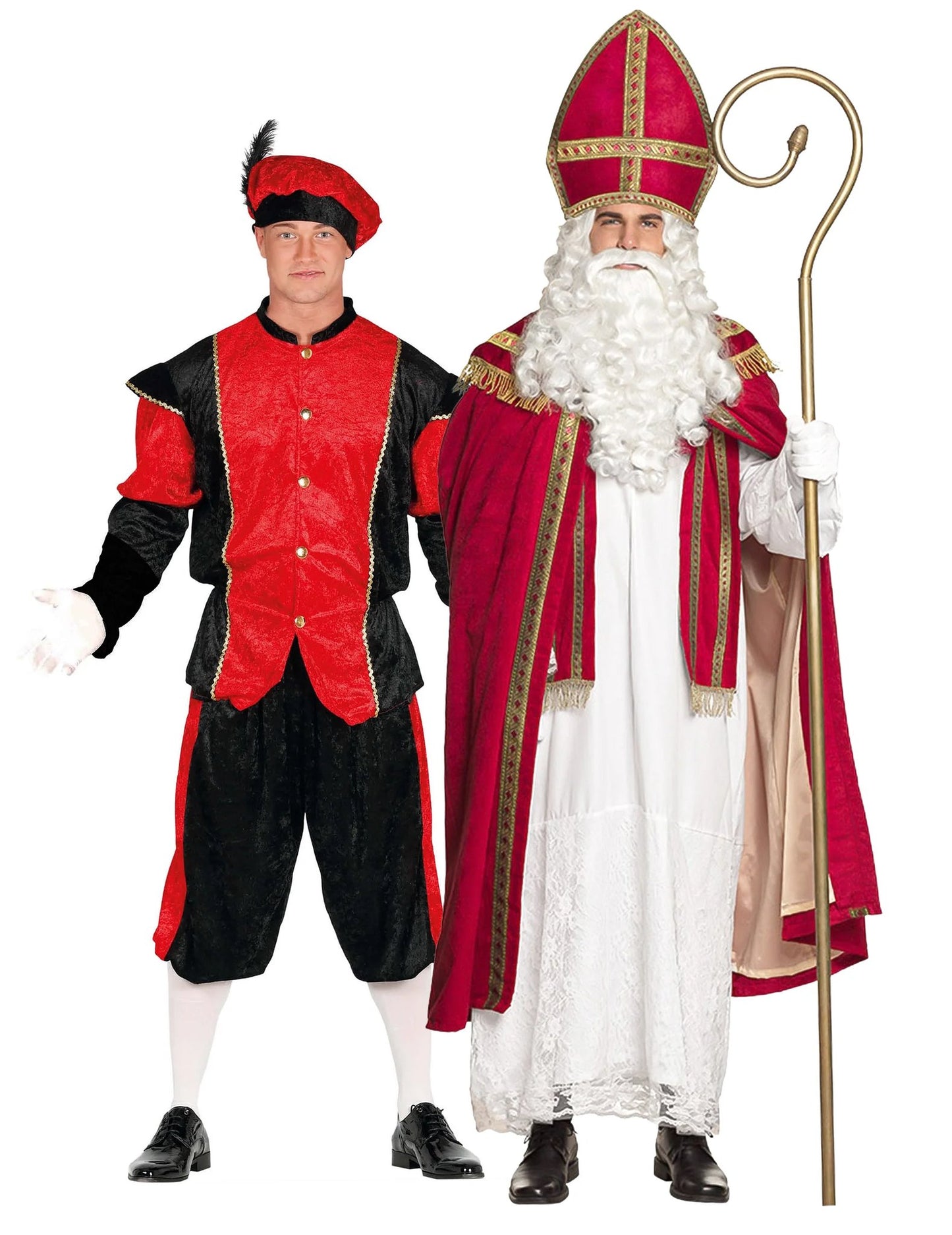 Sinterklaas en Piet koppelkostuum voor volwassenen