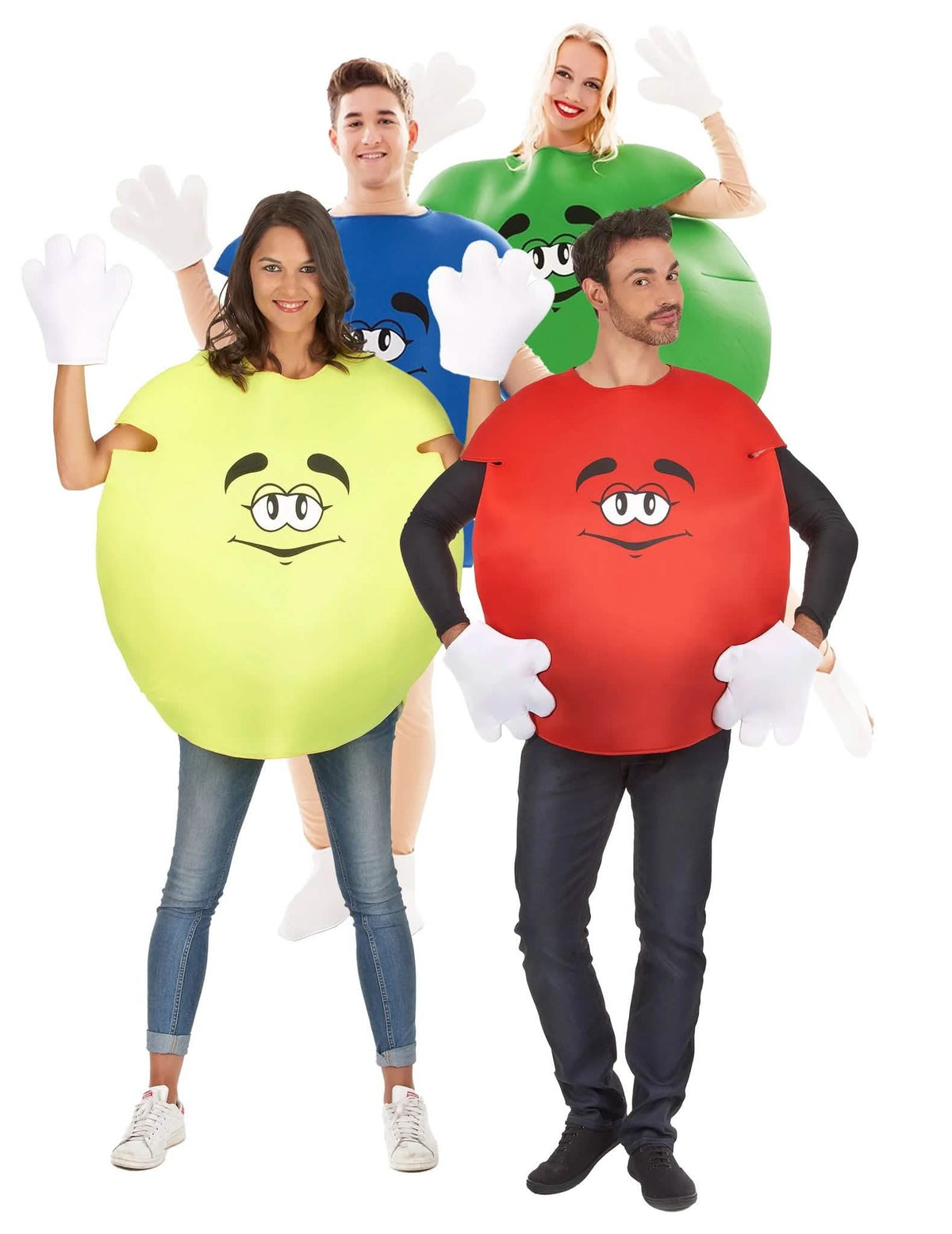 Déguisement de groupe bonbon multicolore adultes