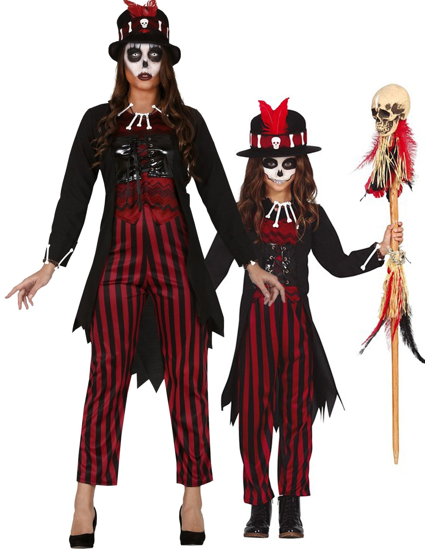 Voodoo Halloween moeder-dochter koppelkostuum
