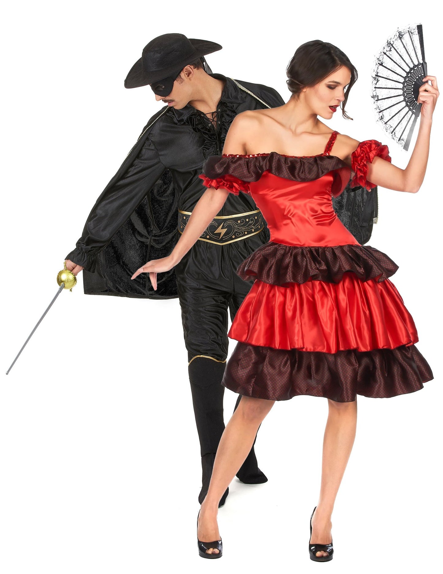 Man en vrouw rechtshandhaver vermomming