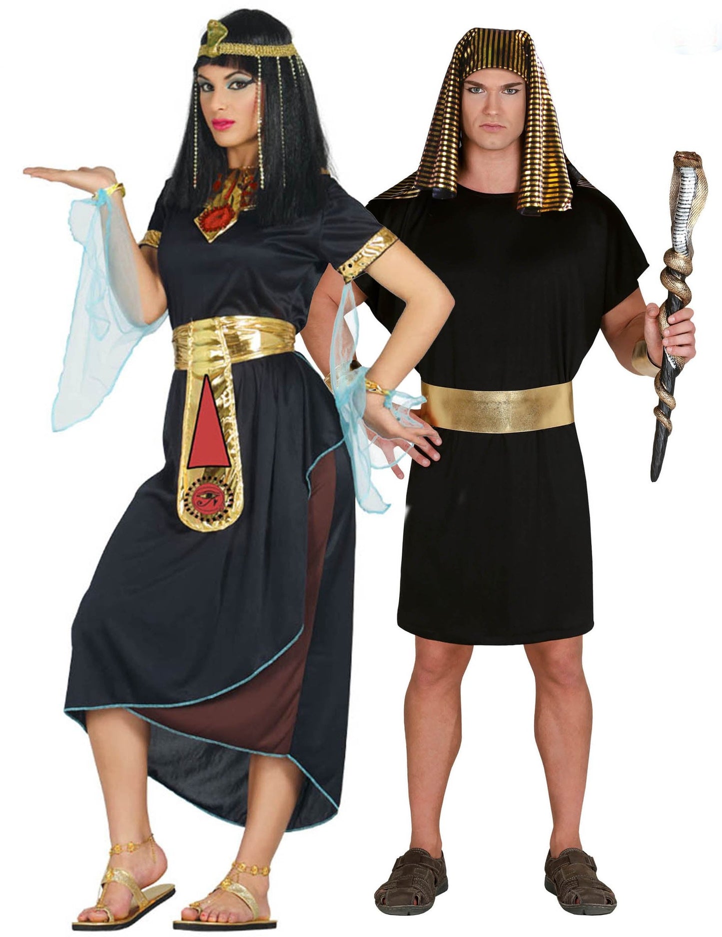 Cleopatra en farao koppel kostuum voor volwassenen