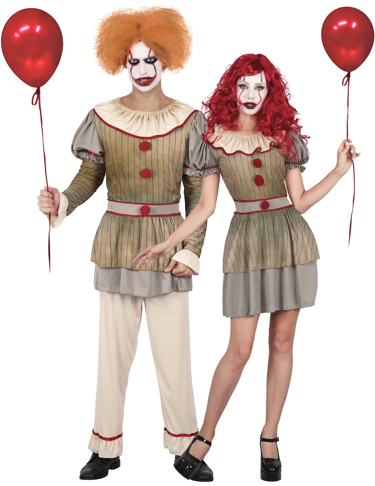 Psychopaat clown koppelkostuum voor volwassenen
