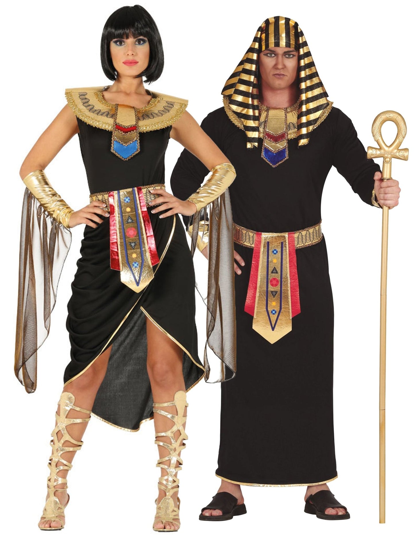 Zwart Egyptisch koppelkostuum voor volwassenen