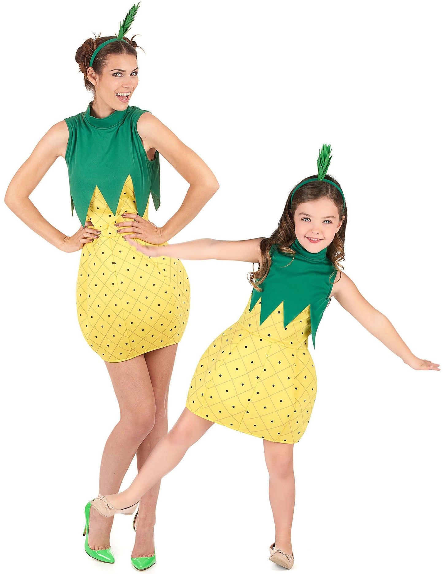 Ananas koppelkostuum voor moeder en dochter