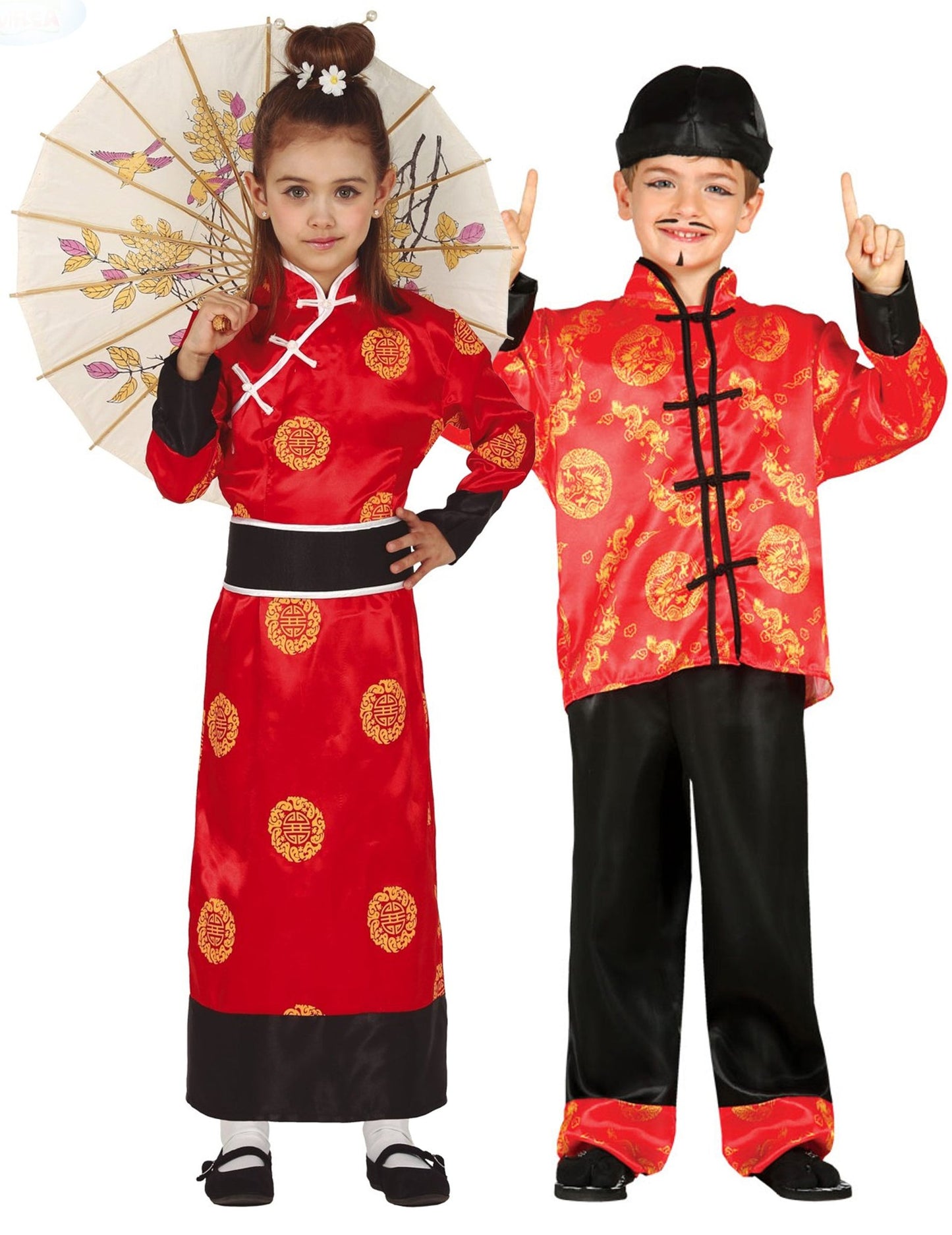 Rood Chinees koppelkostuum voor kinderen